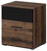 Szafka nocna BETA 3S dąb monastery/czarna HELVETIA