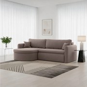 Uniwersalny narożnik Verona L z funkcją spania, do salonu, brązowy