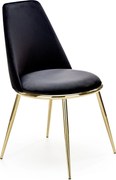 Velvetowe krzesło na złotych nogach K460