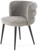 Nowoczesne szare krzesło z metalowymi nogami C2-S89