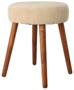 Taboret z miękkim siedziskiem ze sztruksu, Ø 35 x 45 cm