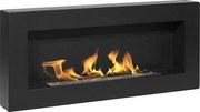 Kominek ścienny na bioetanol Siena Black, dł. 90 x gł. 12 x wys. 40