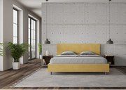 Łóżko bez stelaża tapicerowane 200x210 microfibra okra Adele