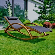 Leżak ogrodowy bujany Larice czarny PATIO