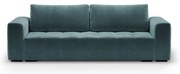 Niebieska aksamitna rozkładana sofa Milo Casa Luca