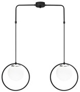 Czarna metalowa lampa wisząca Opviq lights Flovena