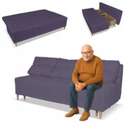 Kanapa sofa KIMO f. spania pojemnik Family Meble Twisster granat sztruks