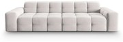 Jasnoszara aksamitna sofa 255 cm Kendal – Micadoni Home