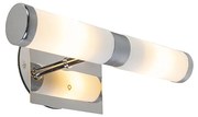 Nowoczesna chromowana lampa ścienna z 2 źródłami światła IP44 - Bath Nowoczesny Oswietlenie wewnetrzne