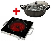 Zestaw promocyjny Kalorik CKP 1001 Kuchenka  + garnek ze stali nierdzewnej gratis
