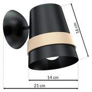 Kinkiet VENEZIA BLACK 1xE27 czarny, klasyczny