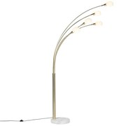 Lampa podłogowa art deco złota 5-światłowa - Sixties MarmoDesignerski Oswietlenie wewnetrzne