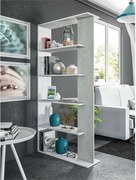 Półka Przemysłowa Cement/Biały 5 Półek 90x180 cm