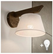 Brilagi - LED Kinkiet ANTHONY 1xE14/40W/230V dąb orzech/biały