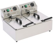 Profesjonalna frytownica elektryczna 2×6 litrów, 2×2500 W