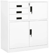 Biała stalowa szafka biurowa na klucz A3-W72
