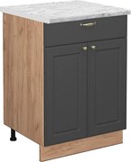 Szafka dolna do kuchni antracytowo-złoty 60x60x82 fame-line