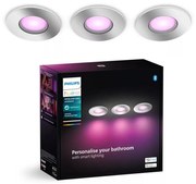 Philips-ZESTAW 3x LED RGBW ściemnialny łazienkowe ośw. Hue XAMENTO 1xGU10/4,2W IP44