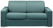 Kanapa 2-osobowa typu express  - Niebieski - Wymiary miejsca do spania: 120 cm - Materac 14 cm - z pamięcią kształtu - CALITO