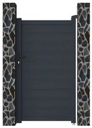 Furtka rozwierna NAZARIO, pełna, z aluminium w kolorze antracytowym – 100 × 173 cm (szer. × wys.)