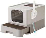 Składana toaleta dla kotów z wysuwaną tacą Feandrea