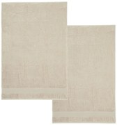 Beżowe bawełniane ręczniki kąpielowe frotte zestaw 2 szt. 90x140 cm Anti-Bacterial – Catherine Lansfield