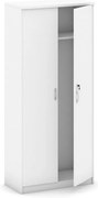 Szafa szatniowa MIRELLI z wysuwanym wieszakiem, 800 x 400 x 1800 mm, biały