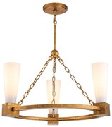 Elstead KRISTY3-DG-OPAL - Żyrandol na pręcie KRISTY 3xE27/40W/230V miedziany