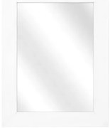 Białe lustro ścienne drewniane w szerokiej ramie F7-Z30