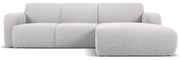 Jasnoszary narożnik z materiału bouclé (prawostronny) Molino – Micadoni Home