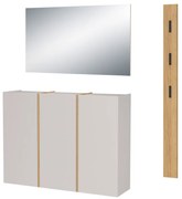 Kremowo-naturalny zestaw do przedpokoju 168x200x37 cm Libbiano – Germania