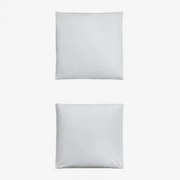 Pack 2 Poszewek Na Poduszki Z Perkalu Bawełnianego O Gęstości 180 Nitek Lesia Biała & 60 X 60 Cm - Sklum