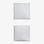 Zestaw 2 Poszewek Na Poduszki Z Bawełny Perkalowej Lesia O Gramaturze 180 Nitek Biała & 60 X 60 Cm - Sklum