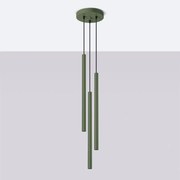 Lampa wisząca PASTELO 3P zielona oliwka SOLLUX  LIGHTING