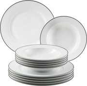 Mäser Zestaw płytkich i głębokich talerzy 12 szt. NOLA