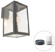 Zewnetrzna Inteligentna lampa ścienna zewnętrzna szara w komplecie z Wi-Fi G95 - Sutton down Rustykalny / Vintage Oswietlenie zewnetrzne