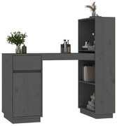 Szare narożne biurko z regałem E1-H45