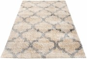 Beżowy prostokątny dywan w marokańską koniczynę R3-N08
