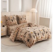 PrzytulneMieszkanie.pl PrzytulneMieszkanie.pl Pościel z mikropluszu HERBAR beżowa Rozmiar pościeli: 2 szt 70 x 90 cm | 200 x 220 cm