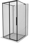 Mexen Rox-3S L kabina prysznicowa 3-ścienna rozsuwana lewa 95 x 95 cm, czarna ramka, czarna - 8C2L-095-095-70-70-3S-L