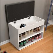 Ławka na buty biały 60x30x45 titus
