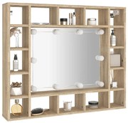 Toaletka z lustrem i półkami na biurko dąb sonoma R0-D07