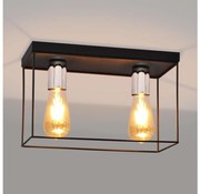 Lampa sufitowa FINN 2xE27/15W/230V czarna/chrom