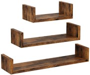 Industrialny zestaw 3 półek ściennych R1-C36