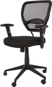 Profesjonalne krzesło biurowe Chicago tkanina/tekstylia,  czarny z podłokietnikami