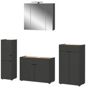 Antracytowy zestaw łazienkowy Forano – Germania