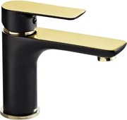 Mexen Alfa bateria umywalkowa, czarna/złota - 745700-75