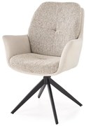 Krzesło tapicerowane K591 jasnoszare obracane HALMAR