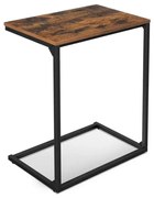 Stolik boczny ELDUR brązowy/czarny