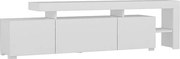 Stojak pod TV – 192 cm – Biały – Płyta wiórowa pokryta melaminą